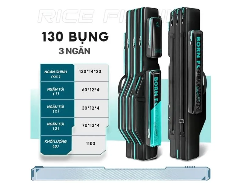 Túi Đựng Cần Câu 3 Ngăn - Giải Pháp Đi Câu Gọn Gàng, Tiện Lợi