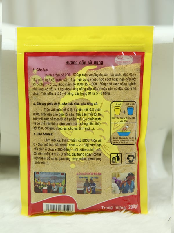 Mồi câu cá Trắm Cỏ ( 200g ) - Mồi câu cá Hùng Vương 1