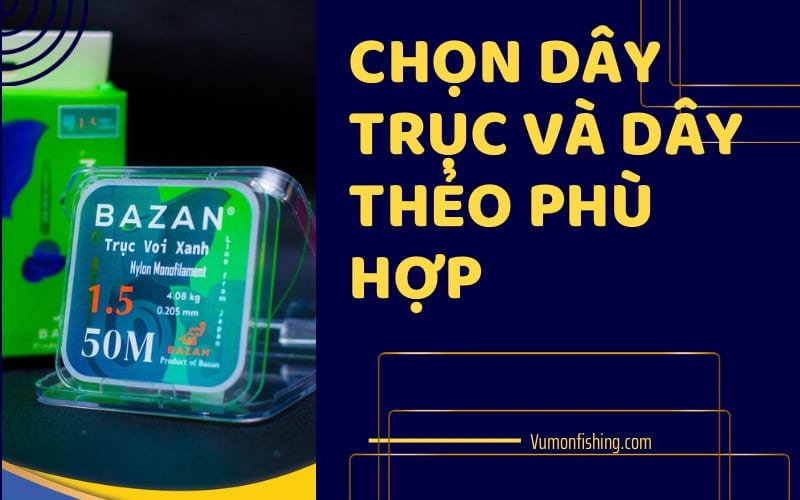 CÁCH CHỌN DÂY TRỤC CÂU ĐÀI KẾT HỢP VỚI DÂY THẺO PHÙ HỢP NHẤT