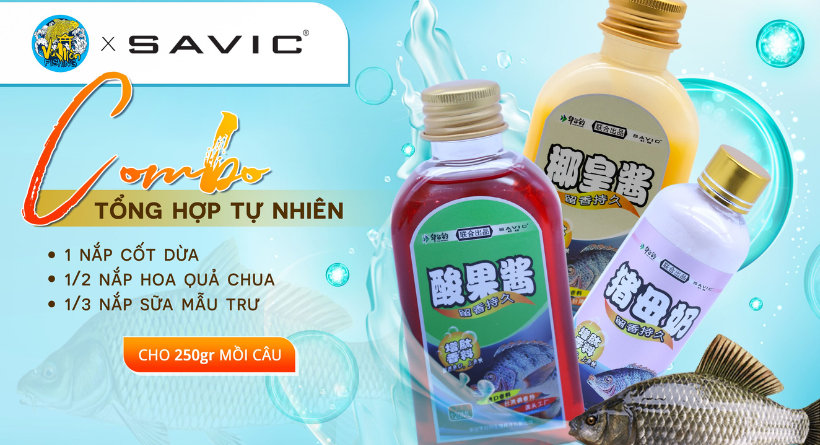 COMBO TỔ HỢP TỰ NHIÊN SAVIC BO CÁ MỎI TAY CHO ANH EM